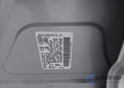 2012 Nissan Rogue Sv W/Sl Pkg z USA, uszkodzony, nr VIN JN8AS5MV6CW377214